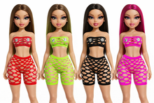 Load image into Gallery viewer, Neon Cut-Out Tube Top & Shorts Set – Multiple Colors