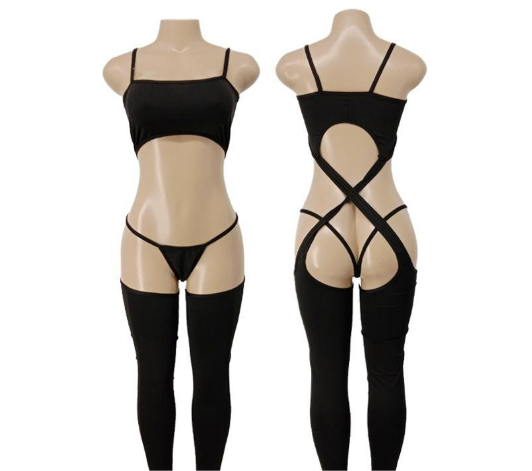 Strappy Cutout Crop Top & Legging Set