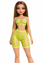 Load image into Gallery viewer, Neon Cut-Out Tube Top &amp; Shorts Set – Multiple Colors
