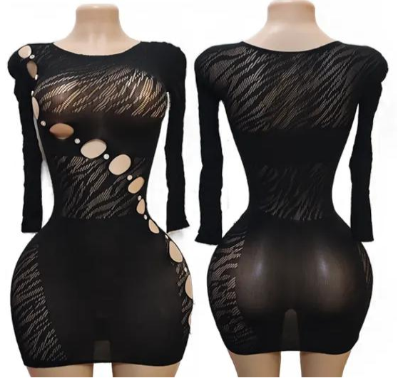 Cosmic Cutout Mesh Dress