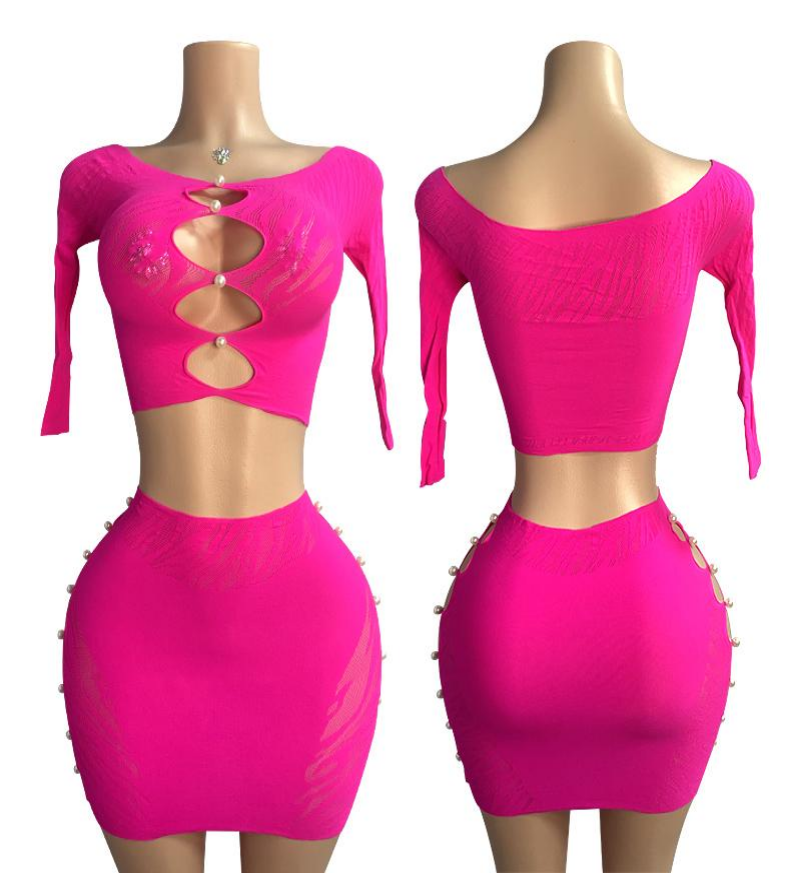 Fierce Fuchsia Pearl Set