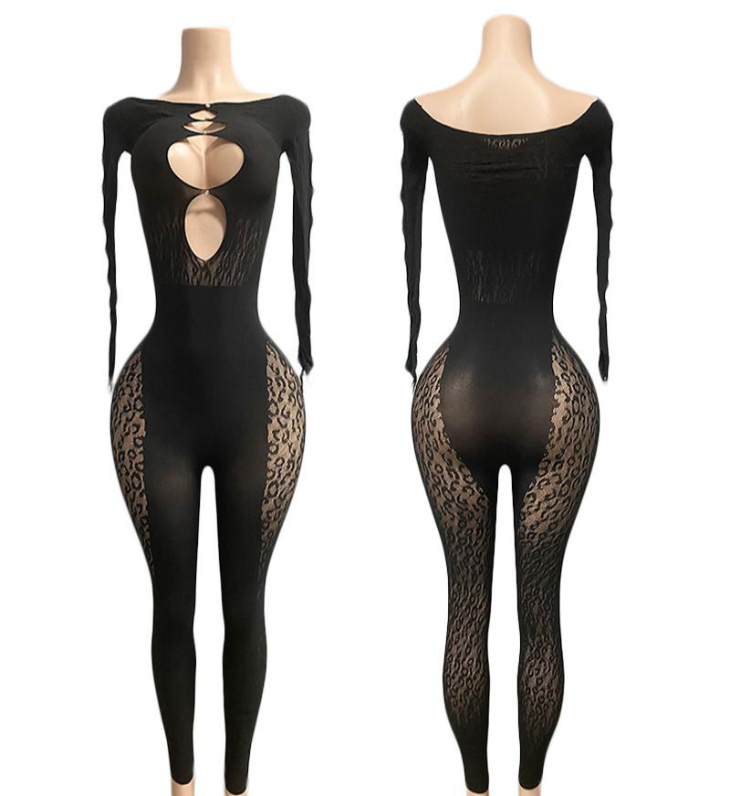 Panther Lace Cutout Jumpsuit