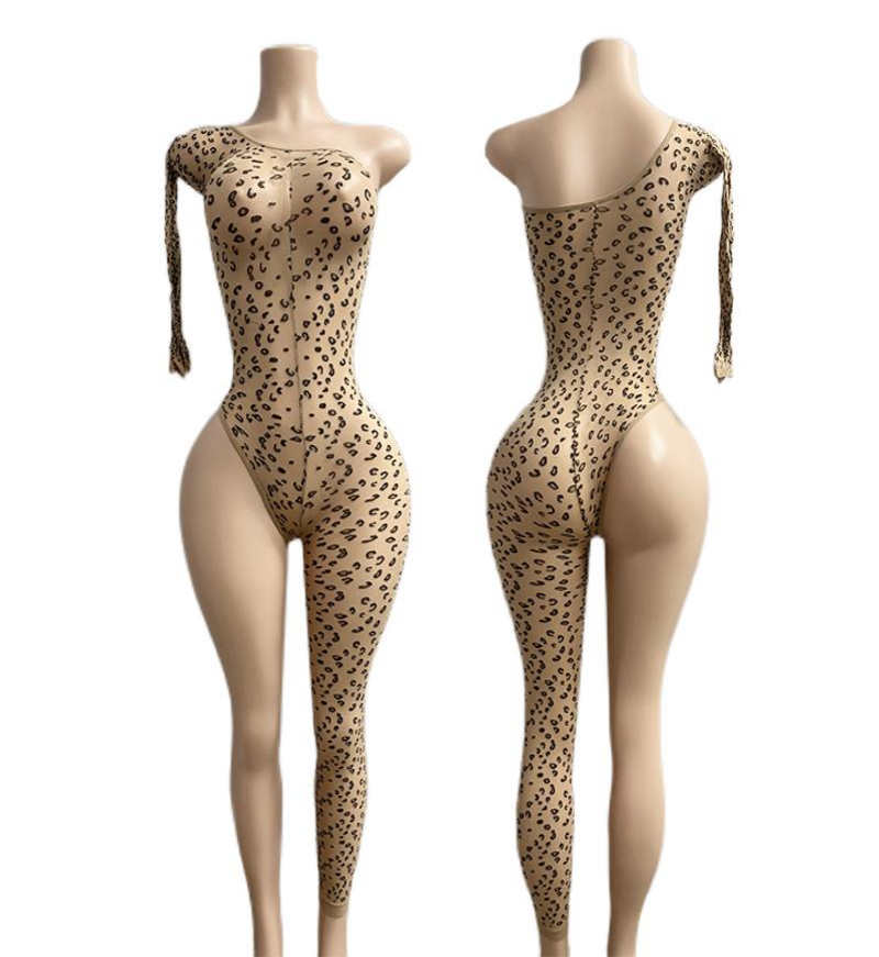 Wild Instinct One-Shoulder Jumpsuit